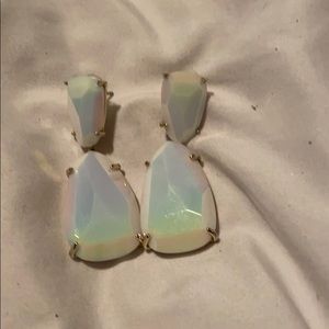 White iridescent Earrings Spring 2016 Kendra Scott